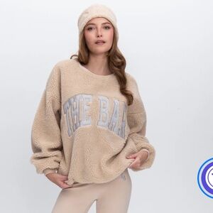 NWT THE Bar GIGI SWEATSHIRT NUDE/GREY